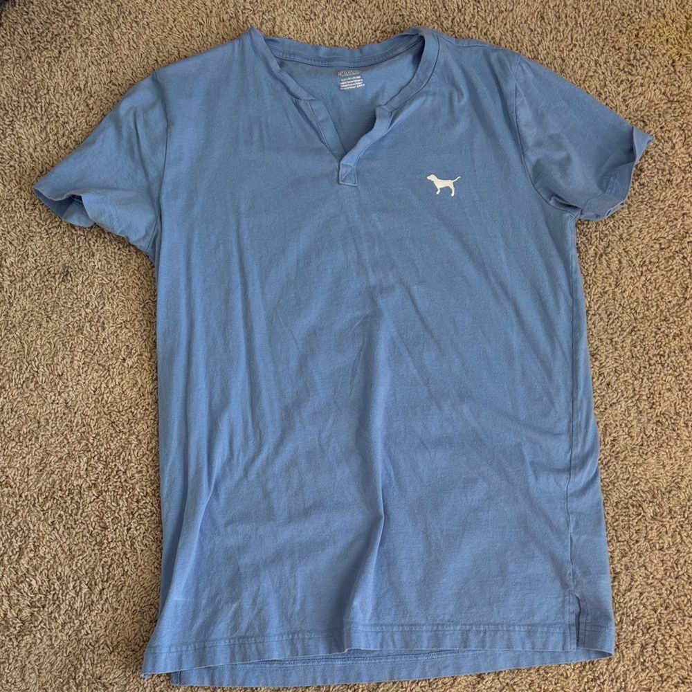 PINK Victoria's Secret Blue Short Sleeve Tee